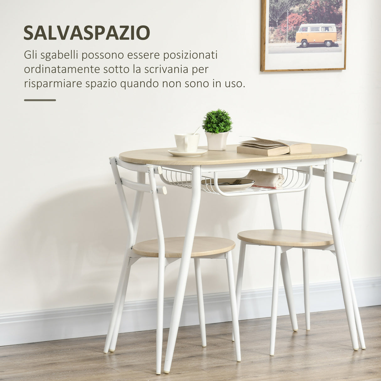 easycomfort easycomfort sedie e tavolo da pranzo set 3 pezzi con 2 sedie e tavolo ovale con ripiano in mdf e acciaio