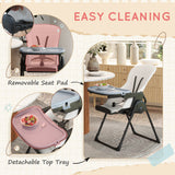 easycomfort easycomfort seggiolone pappa pieghevole per bimbi da 6 36 mesi altezza regolabile e schienale reclinabile nero e bianco