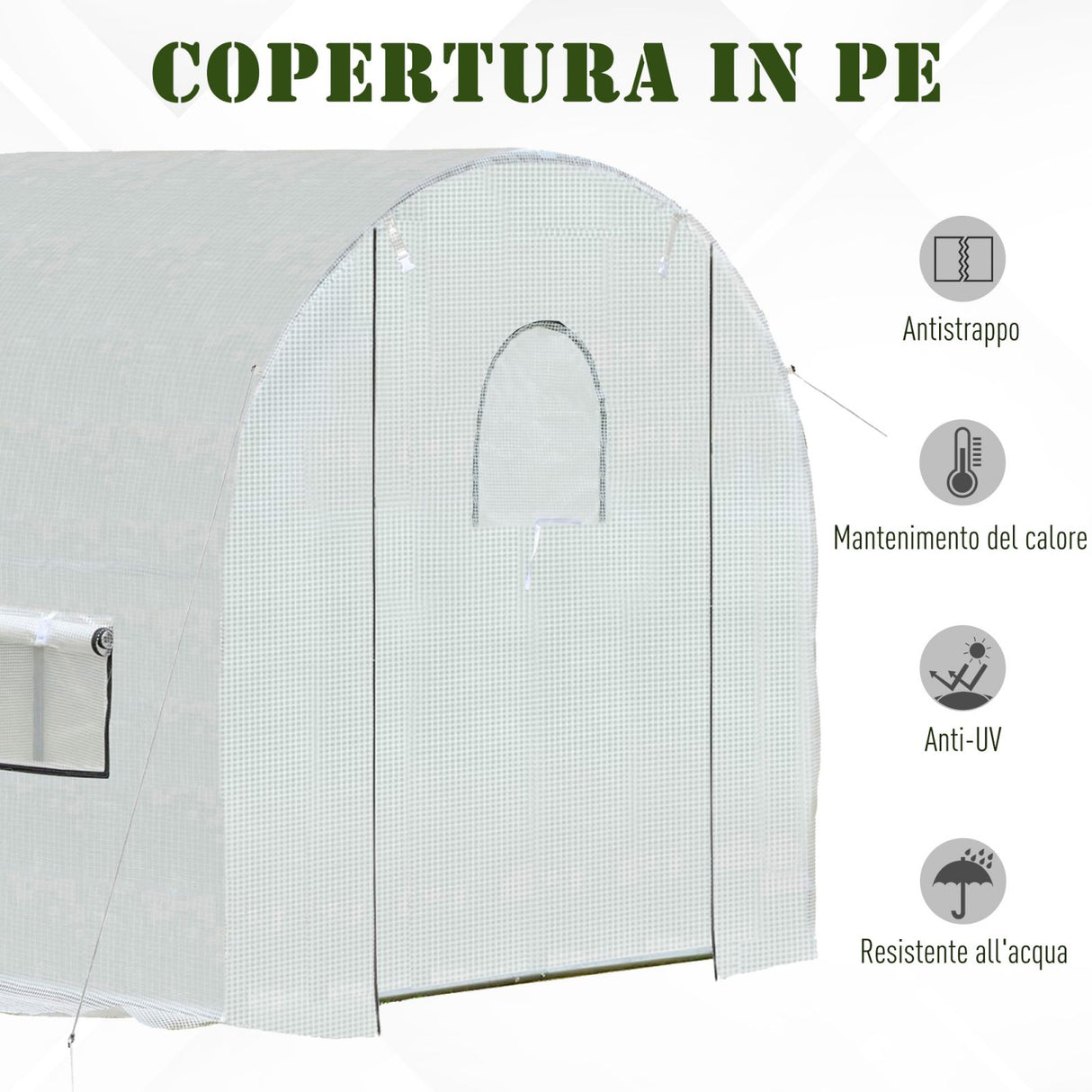 easycomfort easycomfort serra a tunnel per giardino e orto 2 porte acciaio e copertura in pe ean 8054144131283