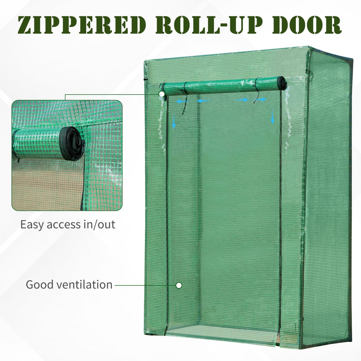 easycomfort easycomfort serra da balcone giardino in acciaio e pe con apertura avvolgibile ean 8054111840538