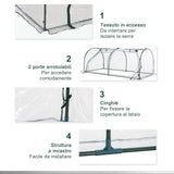 easycomfort easycomfort serra da giardino a tunnel in pvc telaio in acciao trasparente 200x100x80cm ean 8054111849159