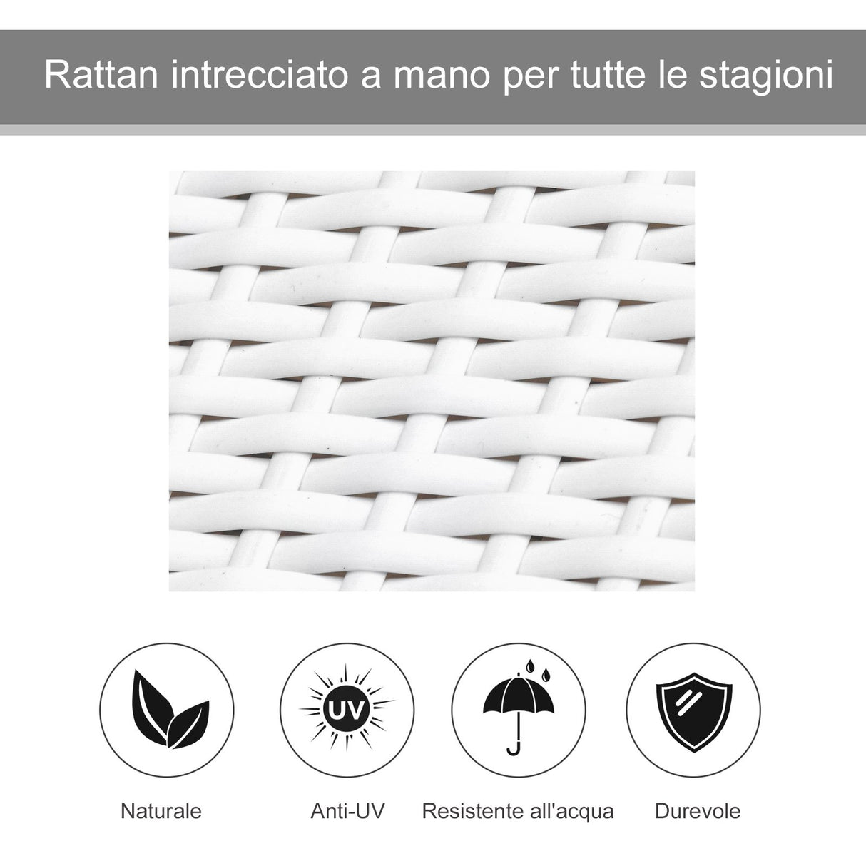 easycomfort easycomfort set 2 sdraio da giardino in pe rattan con cuscino imbottito bianco ean 8055776914060