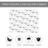 easycomfort easycomfort set 2 sdraio da giardino in pe rattan con cuscino imbottito bianco ean 8055776914060