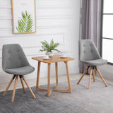 easycomfort easycomfort set 2 sedie imbottite con gambe in legno e rivestimento grigio ean 8055776912974