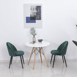 easycomfort easycomfort set 2 sedie imbottite per sala da pranzo con design nordico in metallo e velluto verde ean 8055776912110