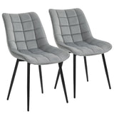 easycomfort easycomfort set 2 sedie moderne imbottite per soggiorno stile nordico velluto grigio ean 8055776912455