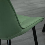 easycomfort easycomfort set 2 sedie moderne imbottite per soggiorno stile nordico velluto verde ean 8055776911335