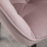 easycomfort easycomfort set 2 sedie moderne imbottite stile nordico in velluto e metallo rosa ean 8055776915449