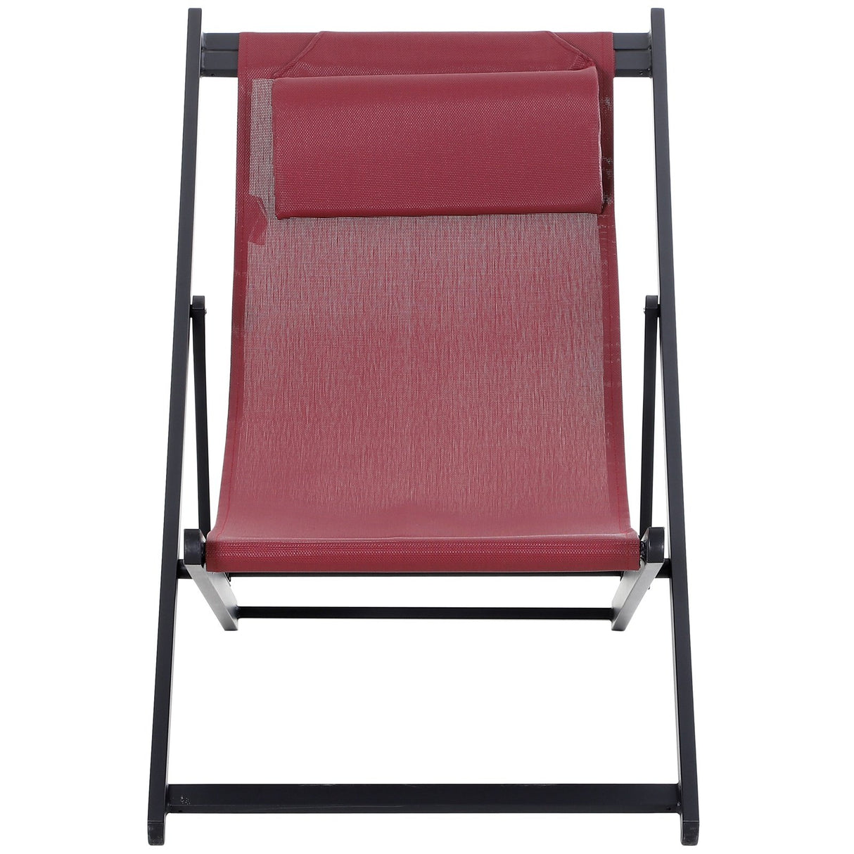 easycomfort easycomfort set 2 sedie sdraio pieghevoli in alluminio e texilene rosso ean 8054144135823