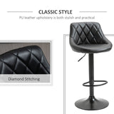 easycomfort easycomfort set 2 sgabelli da bar seduta con altezza regolabile e girevole schienale e poggiapiedi nero