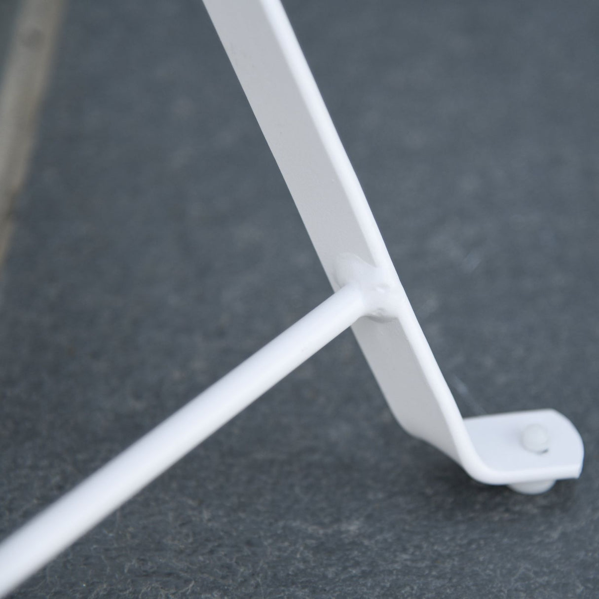 easycomfort easycomfort set 3 pezzi tavolino con sedie da giardino pieghevoli in metallo bianco ean 8054111847407