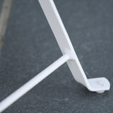 easycomfort easycomfort set 3 pezzi tavolino con sedie da giardino pieghevoli in metallo bianco ean 8054111847407