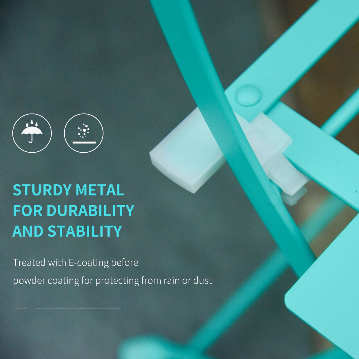 easycomfort easycomfort set 3 pezzi tavolino con sedie da giardino pieghevoli in metallo verde ean 8054111846653