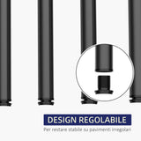 easycomfort easycomfort set 4 pezzi gambe tavolo in acciaio preforate con 6 fori e con 24 viti incluse 6 x 72lcm nero