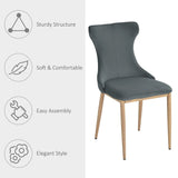 easycomfort easycomfort set di 2 sedie da pranzo imbottite con gambe in metallo grigio ean 8055776910499