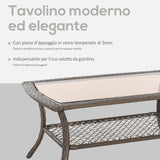 easycomfort easycomfort set mobili da giardino in pe rattan marrone set tavolino sedie e divano da esterno 4pz con cuscini imbottiti cachi ean 8055776916255