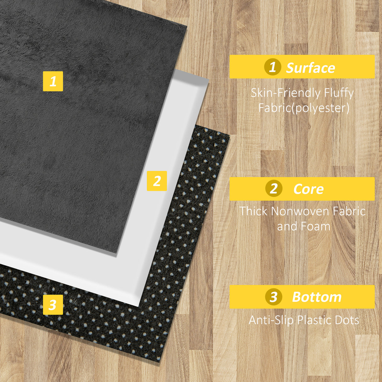 easycomfort easycomfort tappeto moderno in poliestere e gommapiuma per camera da letto soggiorno e sala da pranzo 200x120 cm grigio