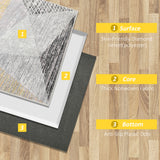 easycomfort easycomfort tappeto moderno pelo corto in poliestere per interni 200x140cm grigio giallo bianco 1