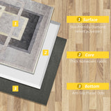 easycomfort easycomfort tappeto moderno pelo corto in poliestere per interni 200x140cm grigio