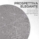 easycomfort easycomfort tavolini da salotto set 2 pezzi con piano effetto marmo in metallo nero