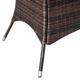 easycomfort easycomfort tavolino da giardino in pe rattan con ripiano inferiore marrone 150x85x74cm ean 8054144137292