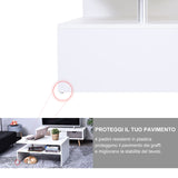 easycomfort easycomfort tavolino da salotto basso 2 livelli arredamento moderno legno e alluminio ean 8054111846462