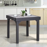 easycomfort easycomfort tavolo allungabile per casa e giardino nero 160x80x75cm ean 8055776911250