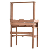 easycomfort easycomfort tavolo da giardinaggio in legno di abete con 3 cassetti 80x40x135cm ean 8054144132822