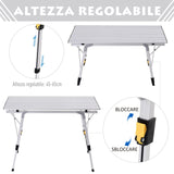 easycomfort easycomfort tavolo pieghevole avvolgibile da campeggio in alluminio 90 x 53 x 4565 cm ean 8054111849821