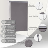 easycomfort easycomfort tenda avvolgibile parasole con manovella installazione a muro o soffitto 120x200cm grigio