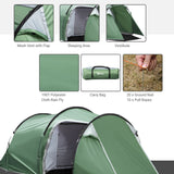 easycomfort easycomfort tenda da campeggio 4 posti ampio vestibolo impermeabile verde scuro ean 8055776911151