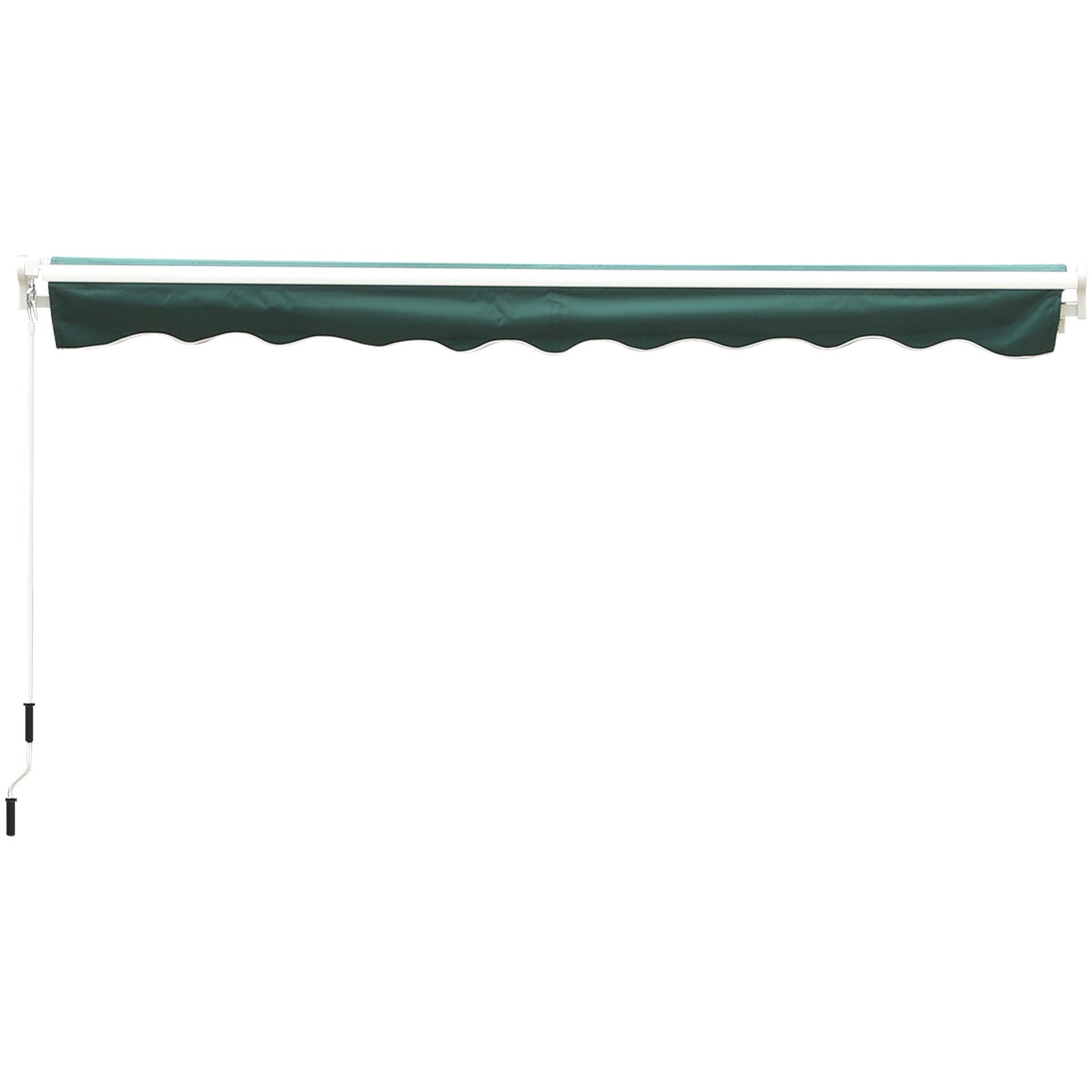 EASYCOMFORT Tenda da Sole Avvolgibile a Caduta con Manovella, in Alluminio  e Poliestere, 3x2.5m, Verde Scuro