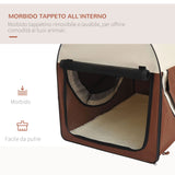 easycomfort easycomfort trasportino per cani pieghevole caffe 70x51x59cm ean 8054111849395
