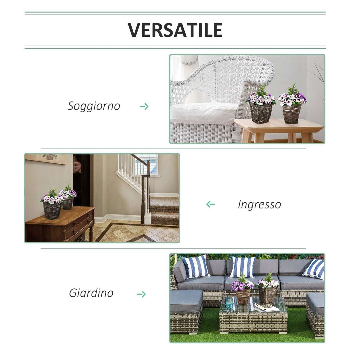 easycomfort easycomfort vaso fiori finti di phalaenopsis viola e bianchi pianta finta alta 45cm ean 8054111847780