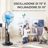 easycomfort easycomfort ventilatore oscillante con nebulizzatore 3 modalita e timer