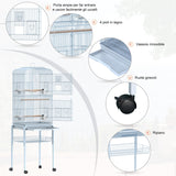 easycomfort easycomfort voliera per uccellini con ruote alta 153cm in metallo trespoli e altalena ean 8054144130057