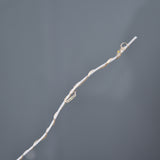 easycomfort easycomfort albero di natale bianco con luci led base quadrata e cavo di alimentazione in acciaio e pp 20x20x150