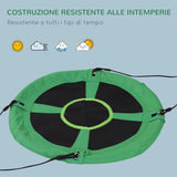 easycomfort easycomfort altalena da giardino per bambini a nido verde e nero diametro 100cm