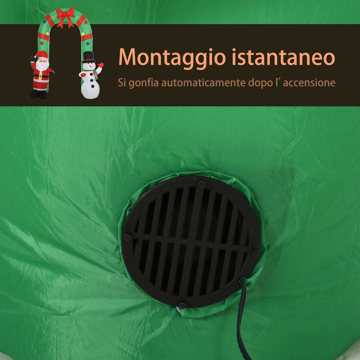 easycomfort easycomfort arco gonfiabile 12 luci a led babbo natale 244cm e pupazzo di neve impermeabile