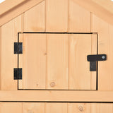 easycomfort easycomfort armadietto da giardino esterno porta attrezzi in legno con 3 mensole ean 8054144138916