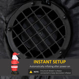 easycomfort easycomfort babbo natale gonfiabile con regalo 3 luci led e gonfiatore incluso 77x68x184cm