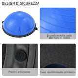 easycomfort easycomfort bosu ball balance ball con 2 elastici e pompa per allenamento a casa potenziamento muscolare e riabilitazione 52cm blu ean 8054144137261