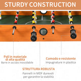 easycomfort easycomfort calcio balilla in legno con 22 giocatori e accessori inclusi 84 5 x 40 x 61 2cm