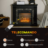 easycomfort easycomfort camino elettrico da incasso a terra con timer fiamma e temperatura regolabile 80x21 6x67 8 cm nero