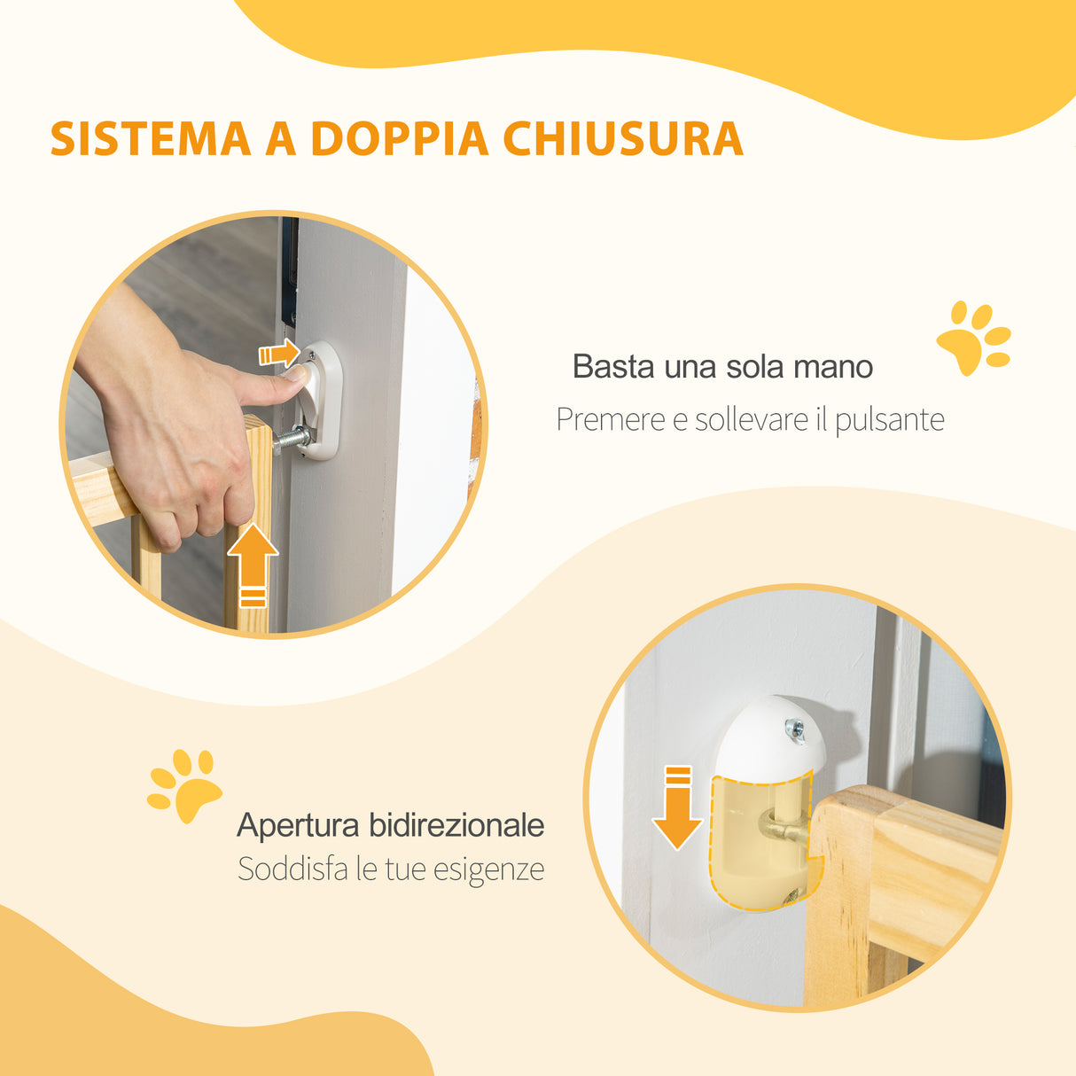 easycomfort easycomfort cancellino per cani taglia piccola e media in legno di pino cancelletto estensibile a 2 pannelli 60 5 102x73 cm