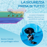 easycomfort easycomfort canoa gonfiabile 2 posti kayak con 2 remi in alluminio pompa gonfiaggio e kit riparazione azzurro
