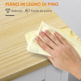 easycomfort easycomfort carrello da cucina con 3 cassetti 2 ripiani aperti e vassoio rimovibile in mdf e legno di pino 67x37x87 cm