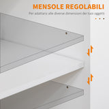 easycomfort easycomfort carrello da cucina con cassetto portaspezie armadietto e 4 ruote 109x40x89cm bianco