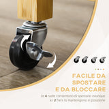 easycomfort easycomfort carrello da cucina in bambu con portasciugamani 2 cassetti e 2 ripiani aperti 83x45x96 cm