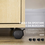 easycomfort easycomfort carrello da cucina in legno con cassetto armadietto e ruote girevoli 81x39 6x90 3cm